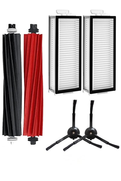 Rovexa Σετ μαύρων πλαϊνών βουρτσών 5 τεμαχίων συμβατό με Roborock Q8 Max & Q8 Max Plus