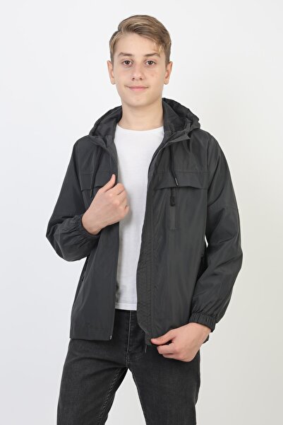 ASYAKİDS CLUB Boy's Hooded Pocket Lined Seasonal Raincoat