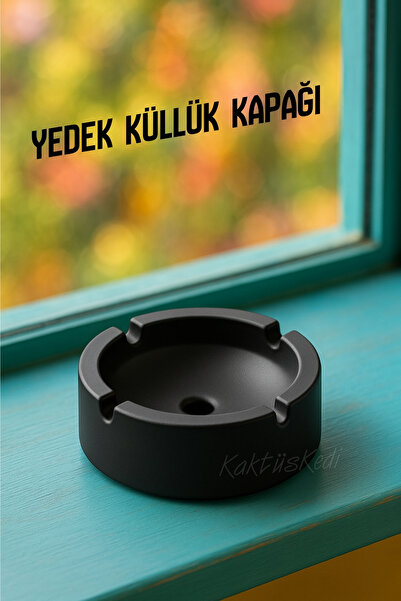 KaktüsKedi Yedek Kokusuz Küllük Kapağı – Cam Küllük ve Kavanoz Uyumlu 7.5 CM