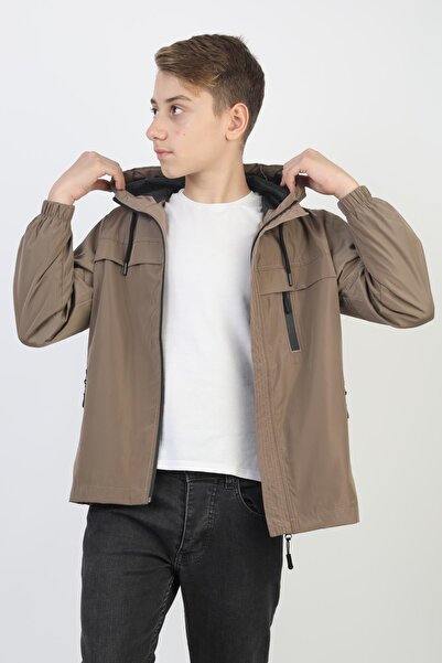 ASYAKİDS CLUB Boy's Hooded Pocket Lined Seasonal Raincoat