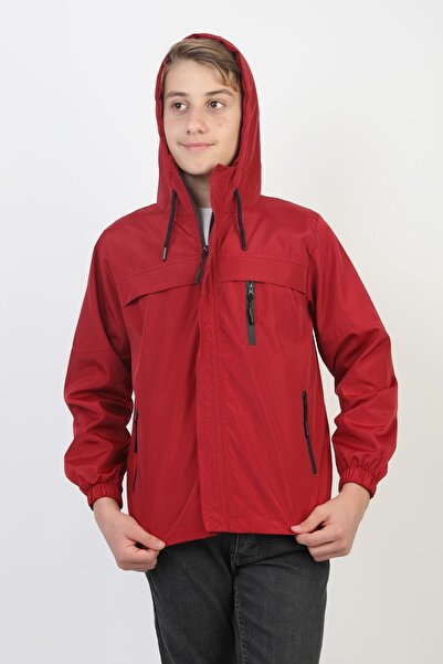 ASYAKİDS CLUB Boy's Hooded Pocket Lined Seasonal Raincoat