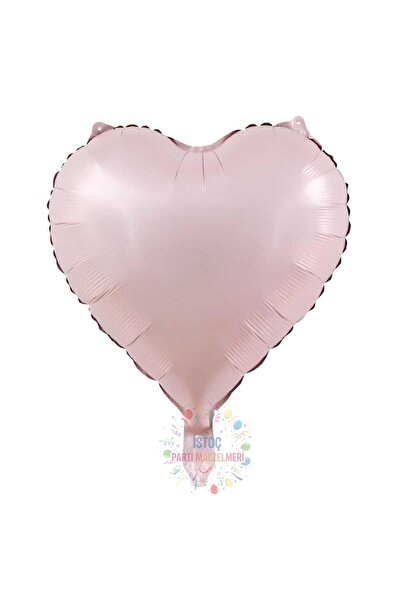 İSTOÇ PARTİ Soft Pembe Renk Kalp Folyo Balon