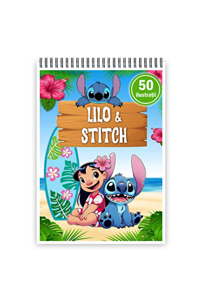 Legendary Gifts Carte de colorat, 50 de ilustratii Lilo and Stitch, 106 pagin...