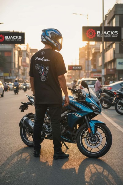 BJACKS Motorsports Wear Bajaj Pulsar Wheel Passionate Special Series Premium T-Shirt