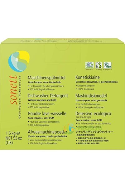 Sonett Ecological Powder Detergent For Dishwasher 1.5kg