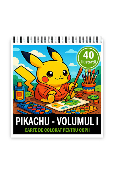 Legendary Gifts Carte de colorat, 40 de ilustrații Pikachu - Volumul I, 86 de pagini, A4
