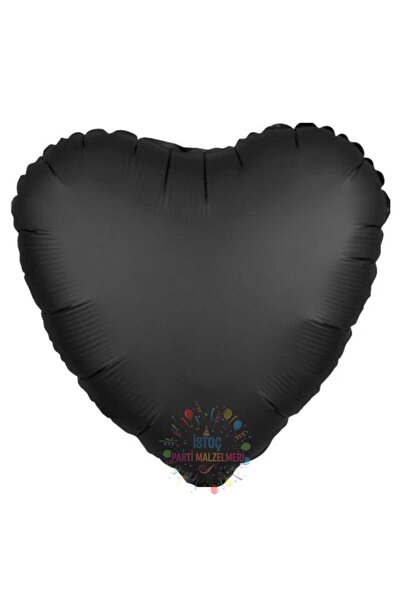 İSTOÇ PARTİ Black Color Heart Foil Balloon