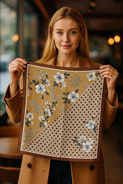 FELLMENS FLR29 Eșarfă de damă cu model 70x70 cm