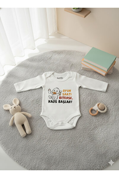 Selvira Babytoo Long Sleeve 100% Cotton Baby Bodysuit – Printed and Patterned...
