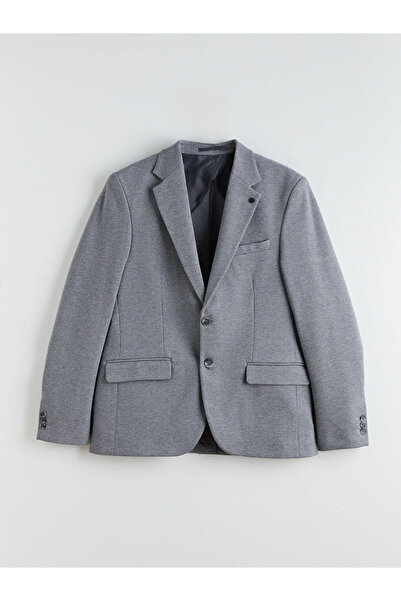 LC Waikiki Γκρι ανδρικό μπλέιζερ με στενή εφαρμογή