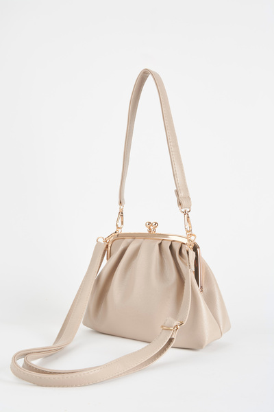 Vivaq Women's Mink Daisy Medium Size Double Strap Lined Burs Closure Handbag and Shoulder Bag