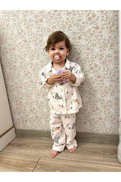 BabyDia Cotton Camping Patterned Pajama Set