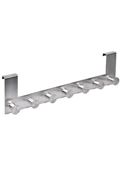 BREZIUM 7-hook door hanger, Metal, 40 cm, Silver,