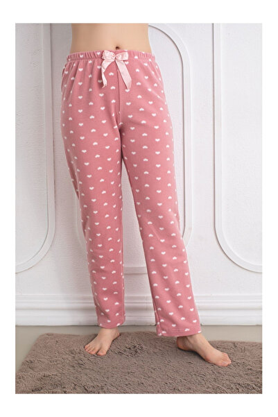 embody Pantaloni de pijama pentru femei din fleece polar cocolino roz