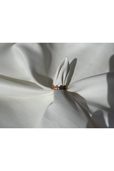 all mine خاتم فولاذي ملون بتصميم زهور كاملة