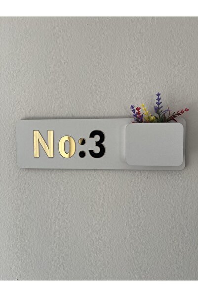 Amorfoz Çiçeklikli Kapı Numarası Ev Hediyesi Otel Site Ev Kapı Numarası
