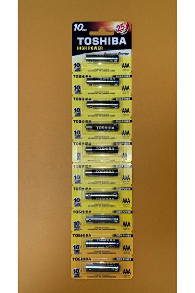 Toshiba İNCE PİL AAA 10 LU KART ASKILI