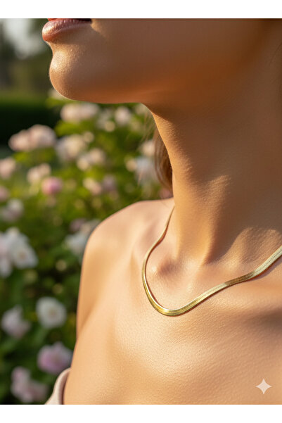 MEEB BİJUTERY قلادة إيطالية بسلسلة مطروقة