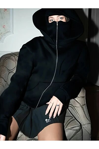 ship master Ninja Masked Unisex Polar Swea tricou – țesătură groasă cu 2 fire...