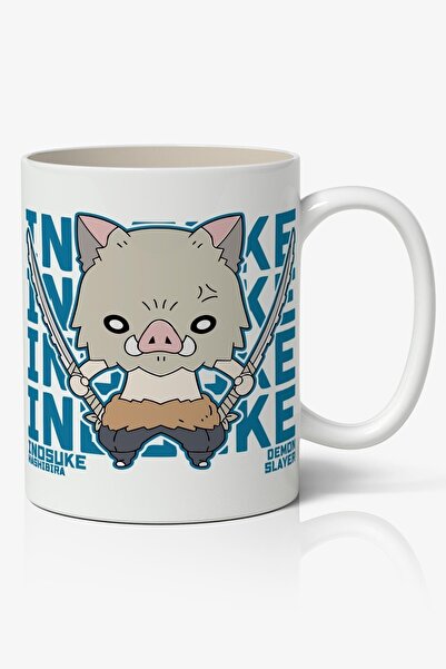 Toyaso كوب أبيض بتصميم ديمون سلاير (قاتل الشياطين) من إينوسوكي، هدية للأصدقاء...