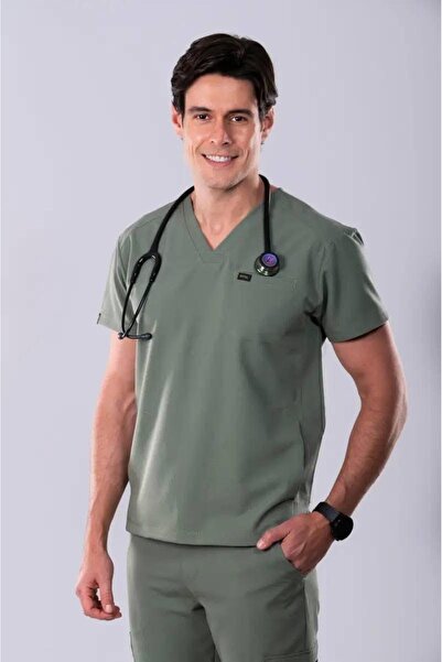 MEDİCALL سكراب طبي من ROYAL SCRUB خامة مريحه باللون الزيتوني المميز للطبيب وا...