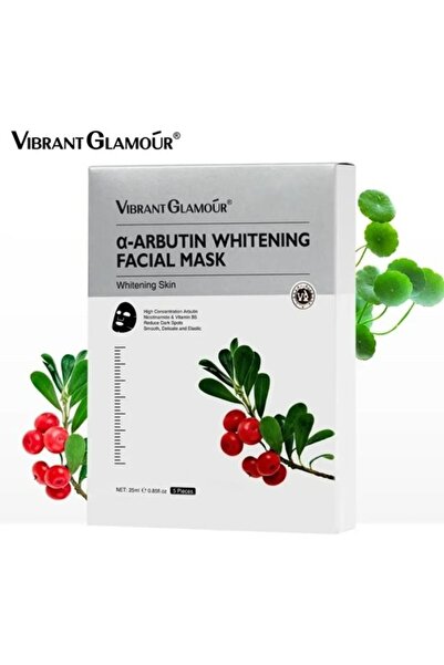 Vibrant Glamour قناع ألفا أربوتين الورقي - حمض الهيالورونيك - الكولاجين وفيتا...
