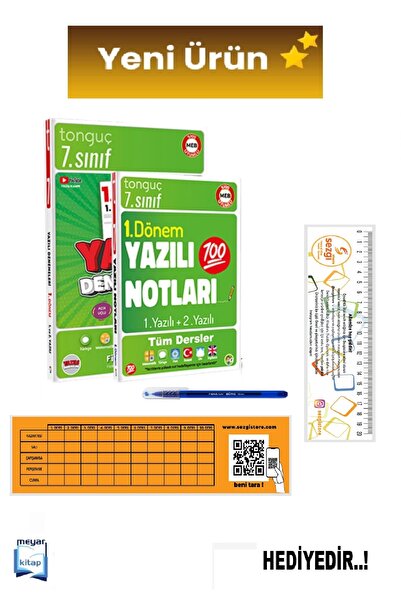 Tonguç Yayınları Tonguç 7. Sınıf 1. Dönem Yazılı NOTLARI ve Yazılı DENEMESİ S...