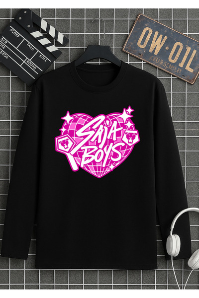 RYO FASHİON TRIOCĂ IMPRIMATĂ SAJA BOYS Mânecă lungă bumbac 100%% TRIUC NEGRU