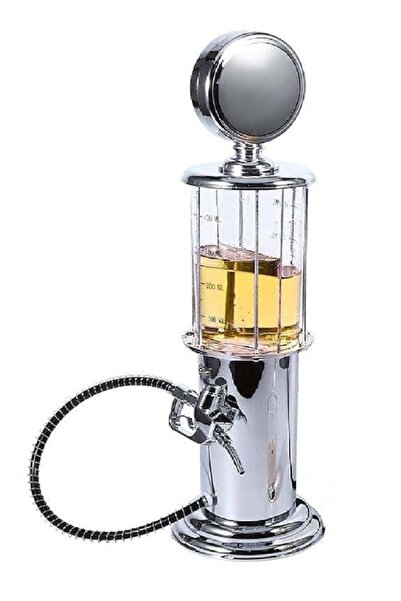 Other Juice and soda jigger, gasoline pump shape, soda pouring tool, silver