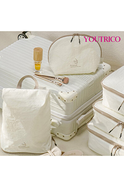 Youtrico 3 قطع/مجموعة منظم أمتعة السفر، مجموعة مكعبات التعبئة وحقيبة التخزين المضغوطة وأجزاء السفر المقاومة للماء