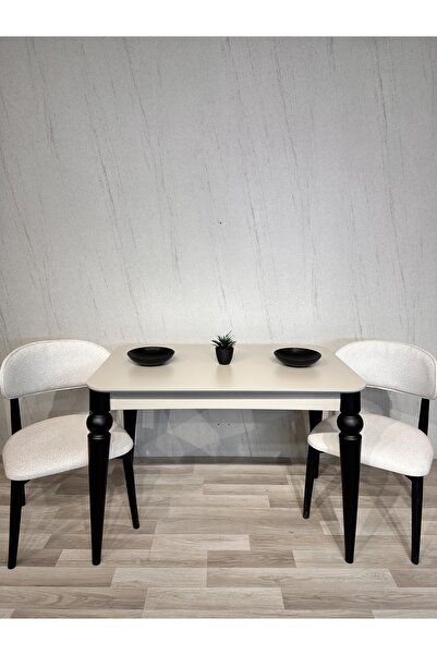 SÇ MASSAN 70 x 110 Mutfak Masası Kum Beji MDF Sabit Yemek Masası Salon Masası