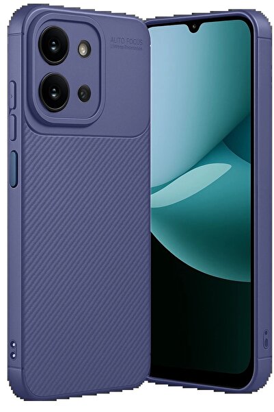 Khayra غطاء كربون بتركيز تلقائي لهاتف شاومي ريدمي 15C 4G - أزرق داكن-(5796) - ESZAOC2435-6993