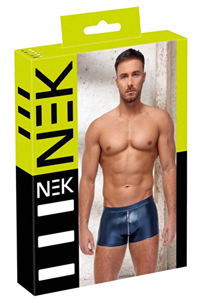 Other NEK - Pantaloni scurți boxer cu fermoar pentru bărbați, albastru mat, XL