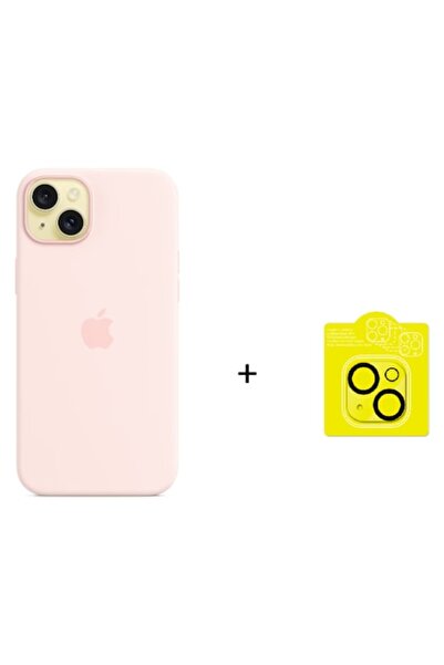 BSG TECH Husa de protectie pentru Apple Silicone Case with MagSafe pentru iPhone 15 Plus, Light Pink
