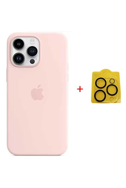 BSG TECH Husa de protectie pentru Apple Silicone Case with Mag-Safe compatibila cu Iphone 14 Pro max, Chalk P