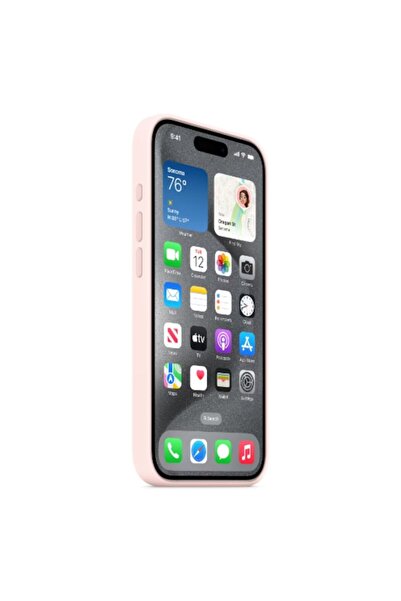 BSG TECH Husa de protectie pentru Apple Silicone Case with MagSafe pentru iPhone 15 Pro Max, Light Pink