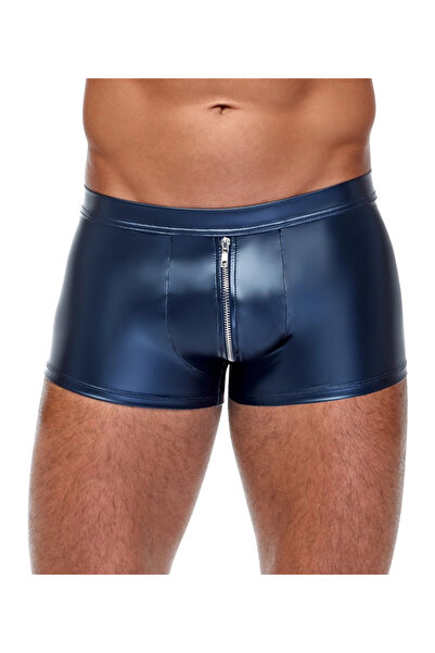 Other NEK - Men's Matte Blue Boxer Shorts With Zipper 2XL