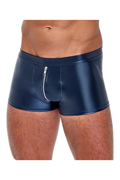 Other NEK - Men's Matte Blue Boxer Shorts With Zipper 2XL