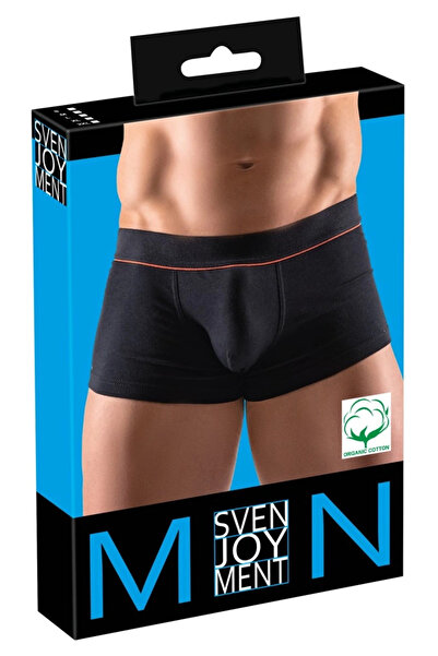 Other Svenjoyment - Pantaloni scurți boxer negri pentru bărbați cu talie subțire roșie, mărimea XL