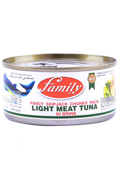 FAMİLY قطع تونة خفيفة في محلول ملحي 185 جم × 24
