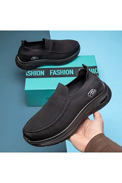 BMoD Pantofi sport negri pentru bărbați cu talpă groasă MOD13194