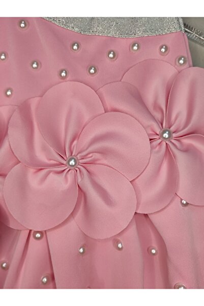 SOFYELLA Pink Beaded Girl's Dress