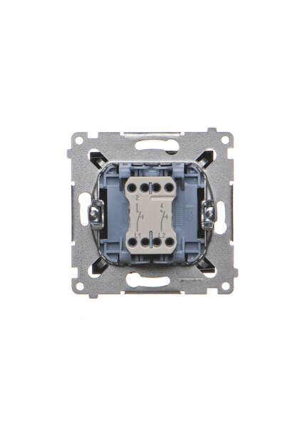 Other Double pushbutton without pictogram, 10AX 250V module, quick connectors, matt black, Simon54