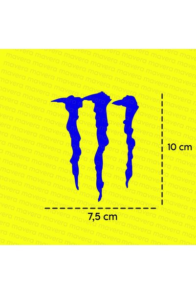 Mavera Stickers Monster Hologram Sticker for Motorcycle (1 Piece) 10cm for Motorbike-Helmet-Car