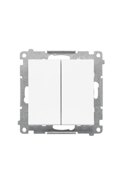 Other Double pushbutton without pictogram module 10 AX 250 V quick connectors Matte white SIMON55