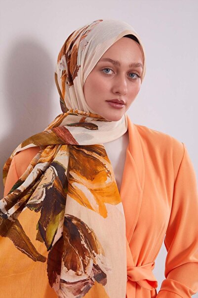 Levidor Hardal Lale Desen Pamuk Şal