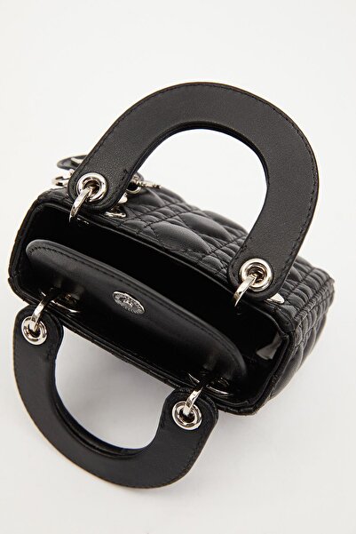 Levidor Black Mini Form Quilted Handbag