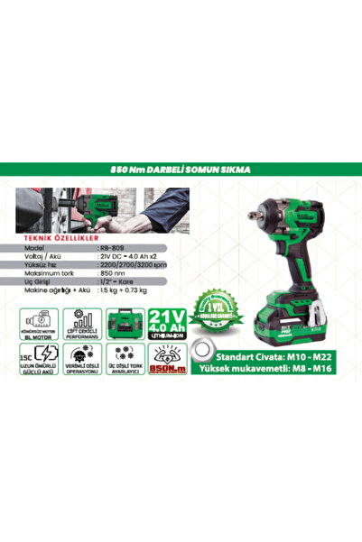 hais pro HAİSPRO RB-809 850NM DARBELİ SOMUN SIKMA