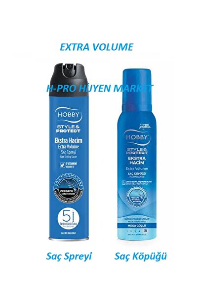 Hobby SAÇLARA EXTRA HACİM, SAÇ KÖPÜĞÜ VE SAÇ SPREYİ
