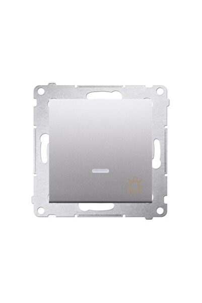 Other Buton de iluminare cu iluminare din spate LED 10 AX argintiu mat Simon54